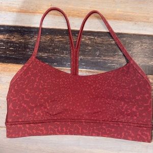 Lululemon Red cheetah Bra size 6